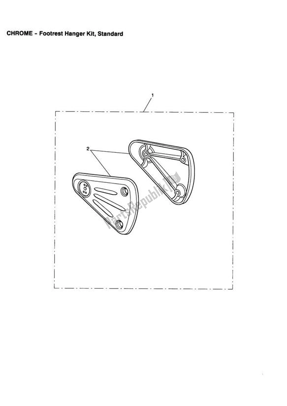 All parts for the Footrest Hanger Kit, Standard of the Triumph America Carburettor 790 2002 - 2007